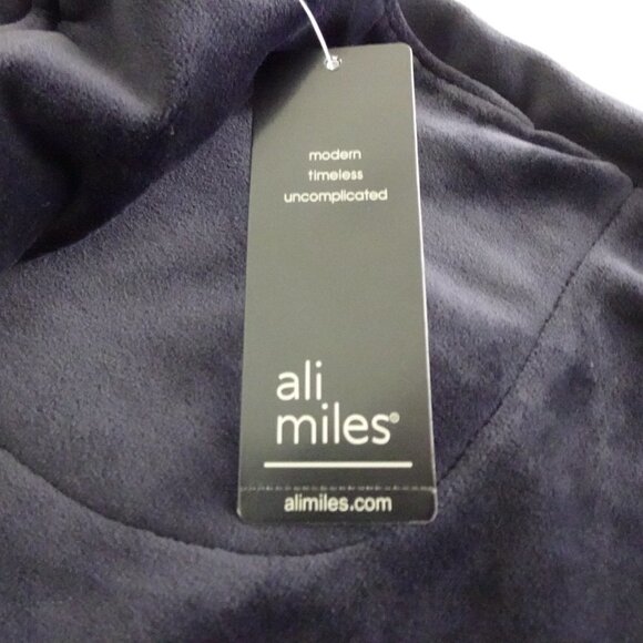 Ali Miles Velour Pants Women's Size XL Blue Pull On Elastic Waist - Picture 7 of 11